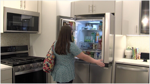 Demonstrating the Flexible Organization of the Whirlpool® Counter-Depth 4-Door Refrigerator